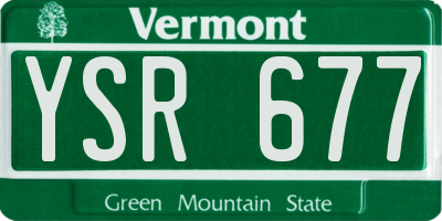 VT license plate YSR677