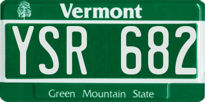 VT license plate YSR682