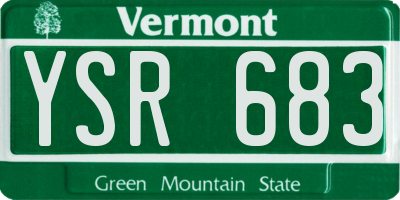 VT license plate YSR683