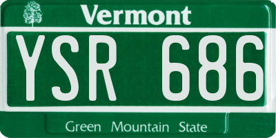 VT license plate YSR686