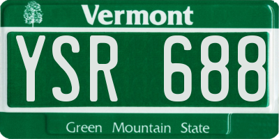 VT license plate YSR688