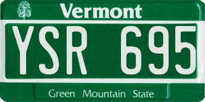 VT license plate YSR695