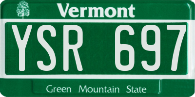 VT license plate YSR697