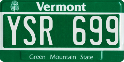 VT license plate YSR699