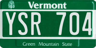 VT license plate YSR704