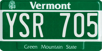 VT license plate YSR705