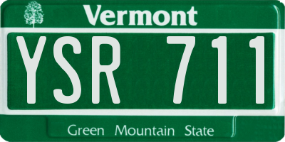 VT license plate YSR711