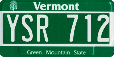 VT license plate YSR712