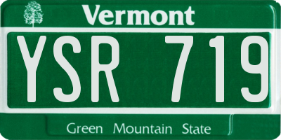 VT license plate YSR719