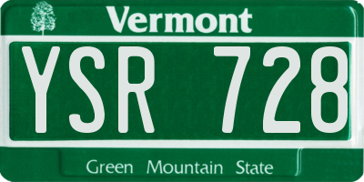 VT license plate YSR728