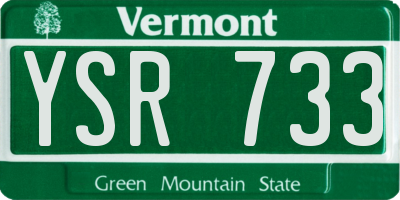VT license plate YSR733