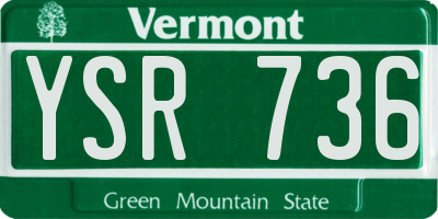 VT license plate YSR736