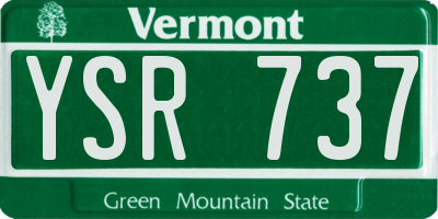 VT license plate YSR737