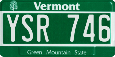 VT license plate YSR746
