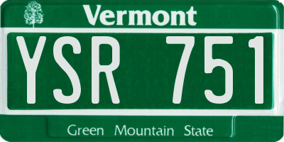 VT license plate YSR751