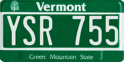 VT license plate YSR755