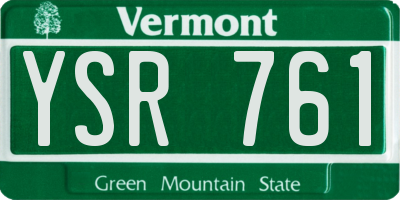 VT license plate YSR761