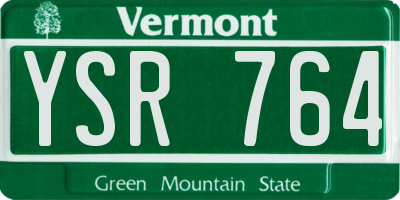 VT license plate YSR764