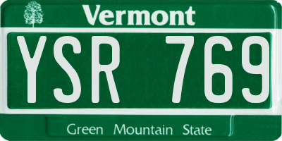VT license plate YSR769