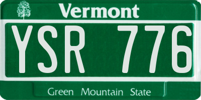 VT license plate YSR776