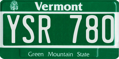 VT license plate YSR780