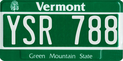VT license plate YSR788