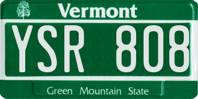 VT license plate YSR808