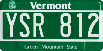 VT license plate YSR812