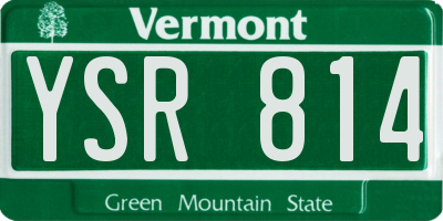 VT license plate YSR814
