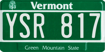 VT license plate YSR817