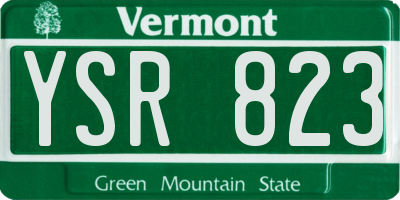 VT license plate YSR823
