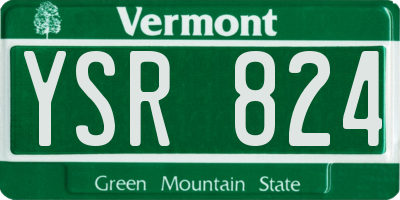 VT license plate YSR824