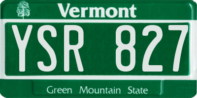 VT license plate YSR827