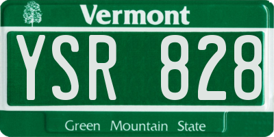 VT license plate YSR828
