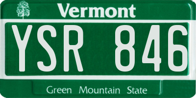 VT license plate YSR846