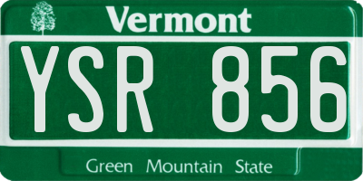 VT license plate YSR856