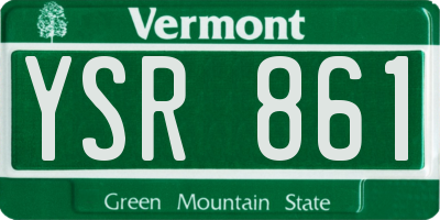 VT license plate YSR861