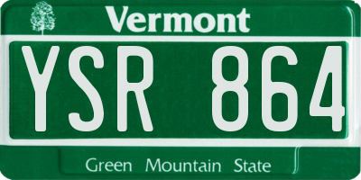 VT license plate YSR864