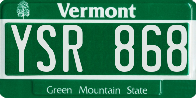 VT license plate YSR868