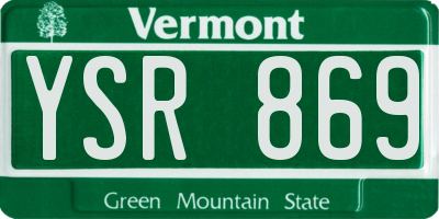 VT license plate YSR869