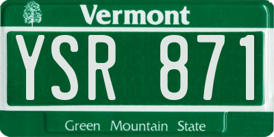 VT license plate YSR871