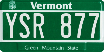 VT license plate YSR877