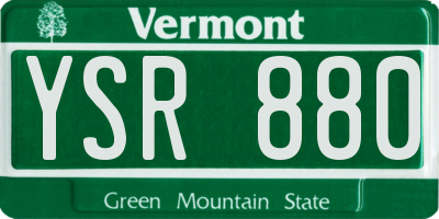 VT license plate YSR880