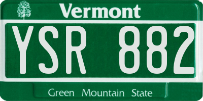 VT license plate YSR882