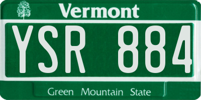VT license plate YSR884