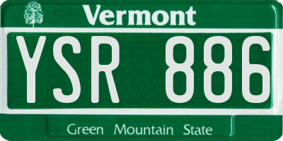 VT license plate YSR886