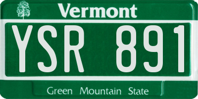 VT license plate YSR891