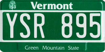 VT license plate YSR895