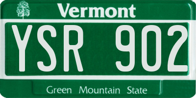 VT license plate YSR902