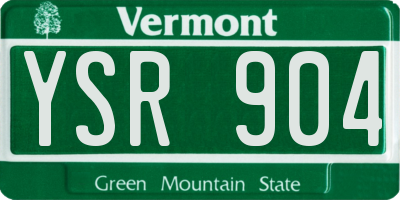 VT license plate YSR904